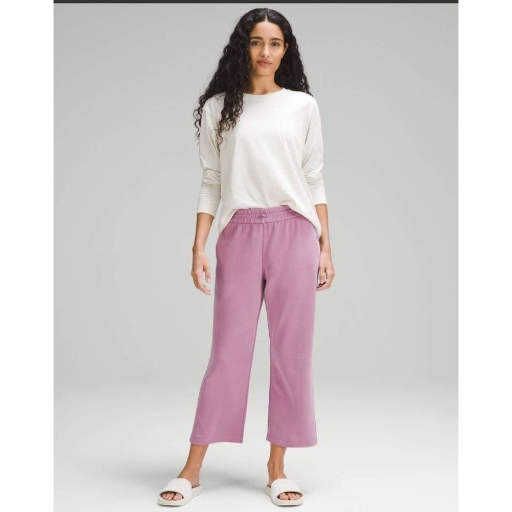 Lululemon Softstreme Cropped Pant 12 Velvet Dust High-Rise Straight Yoga LW6BZXS